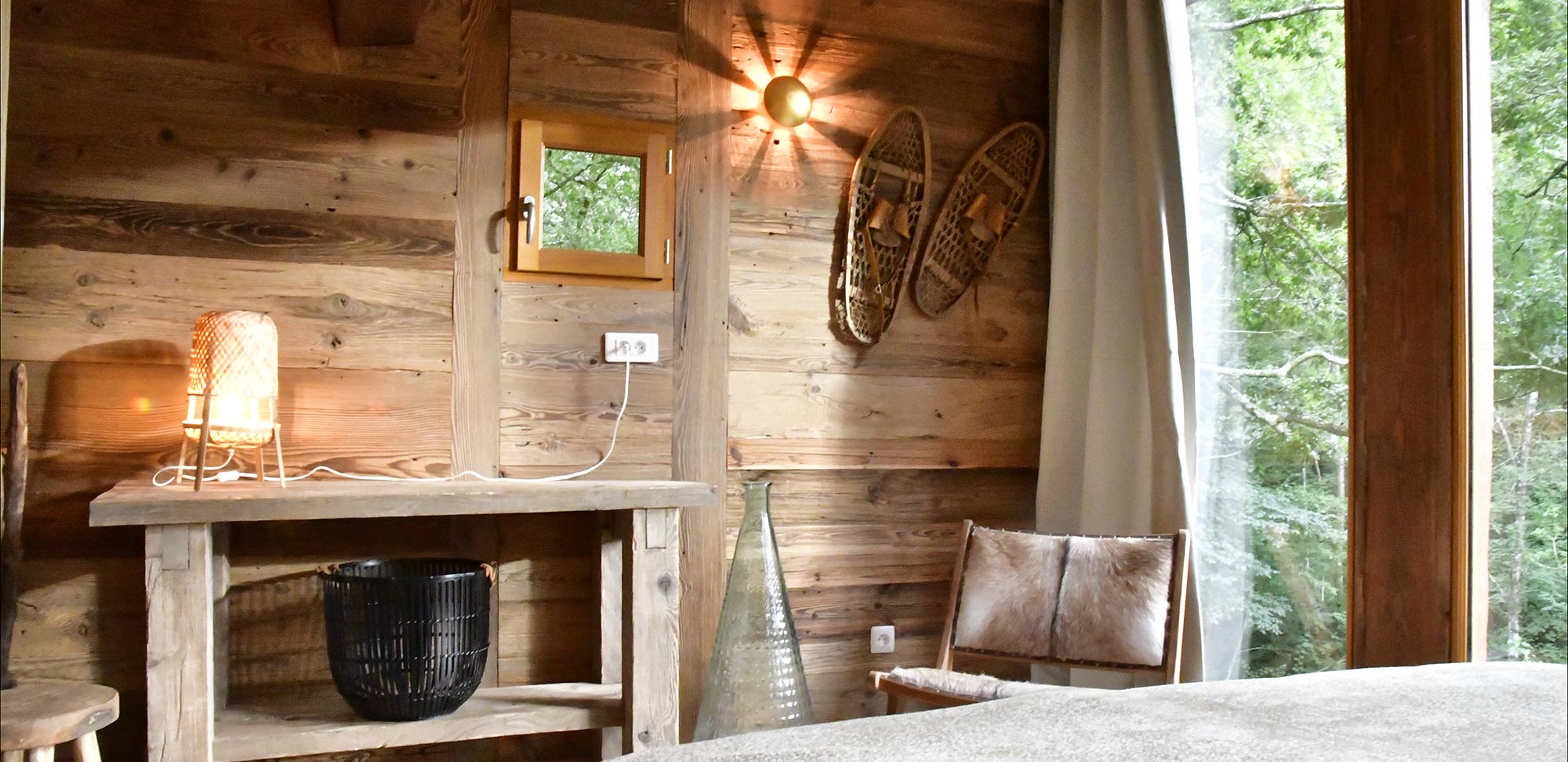 espace détente cabane cosy mobilier naturel